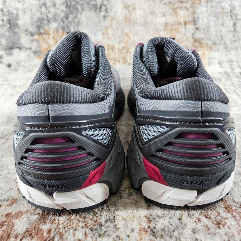 Brooks Ariel 18 Running Shoes Womens 9B Grey Pink 1202711B091 Training Sneakers - Picture 6 of 14